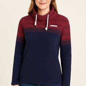 Vineyard Vines Fair Isle Funnel Neck Fleece Pullover Sweater XS NWT